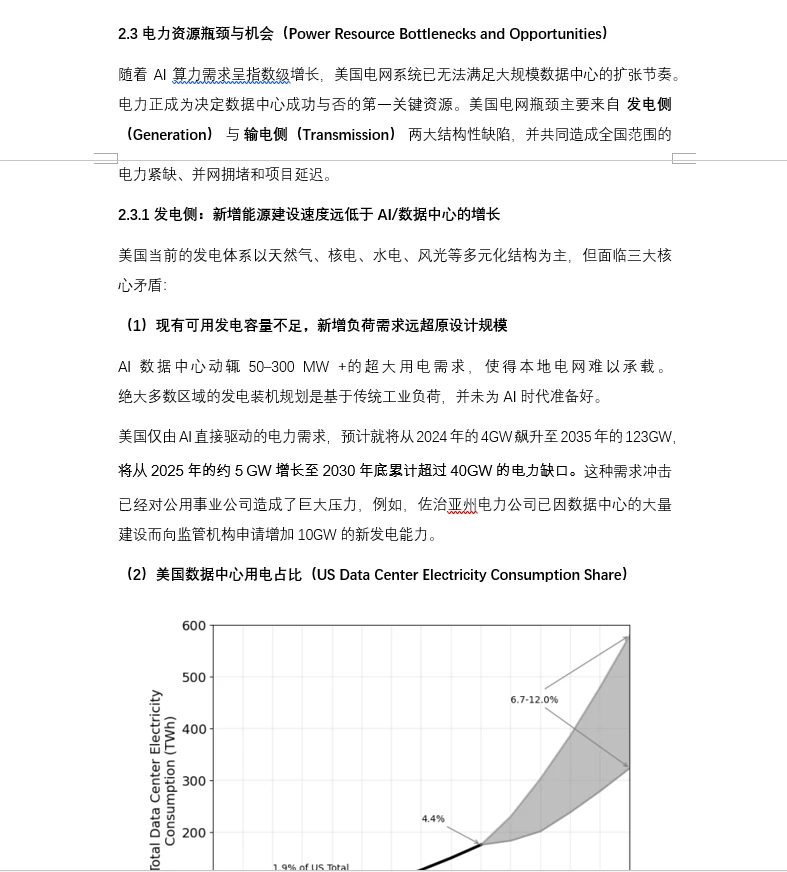 美国AI数据中心开发和投资可行性白皮书