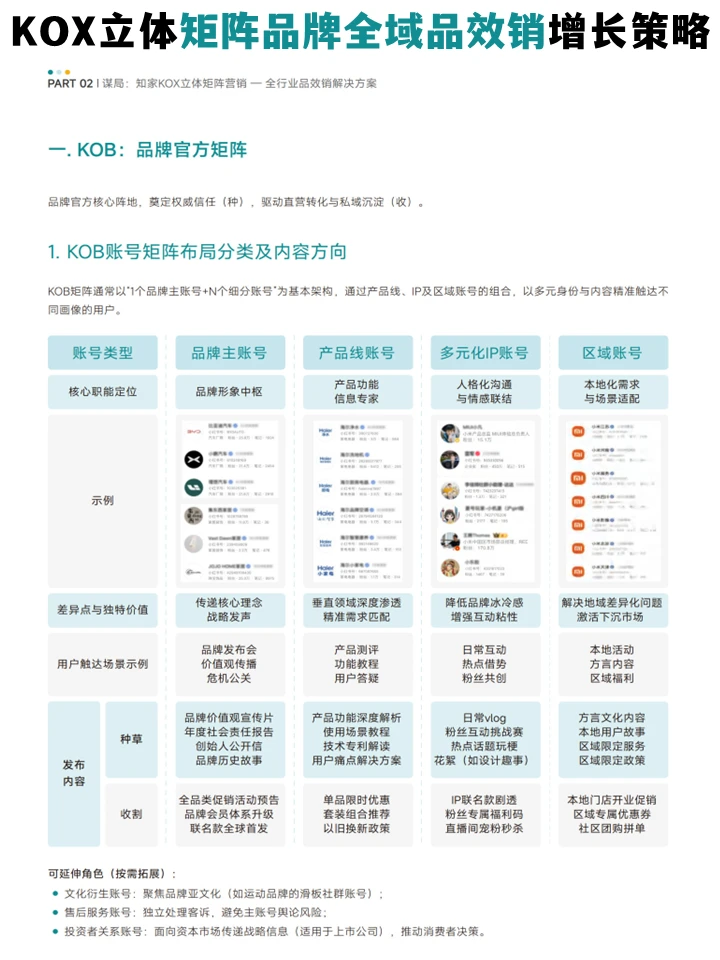 品牌全域品增长策略:KOX立体矩阵经营