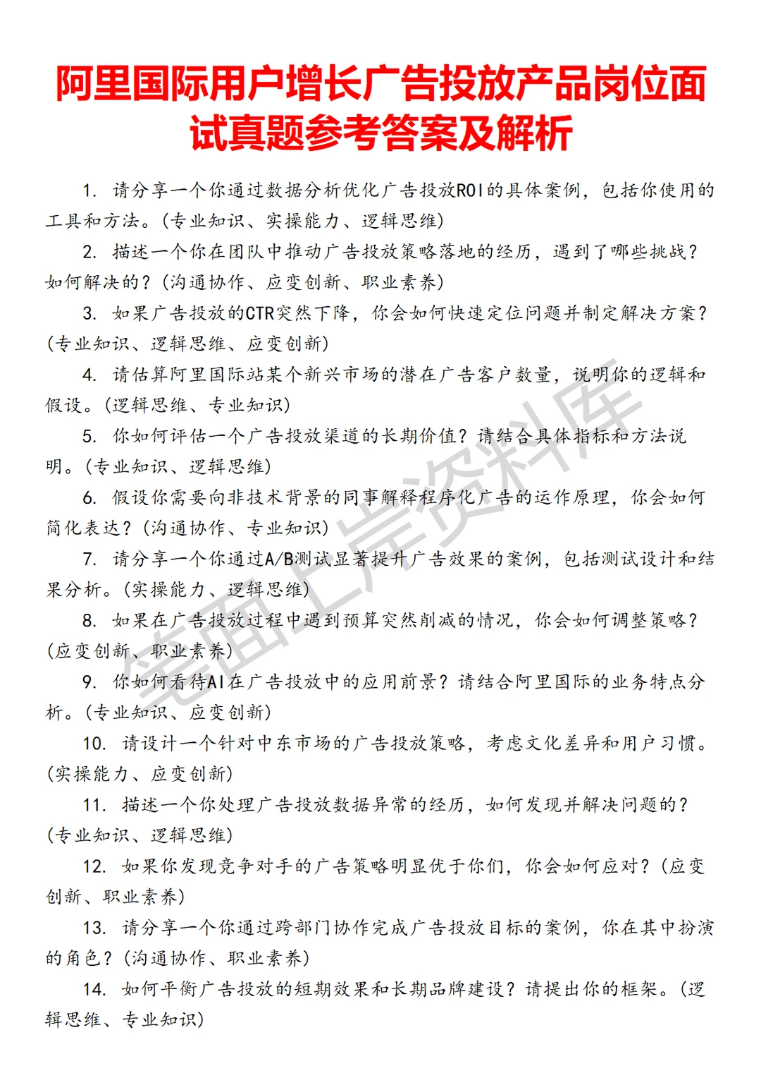 阿里国际用户增长广告投放产品