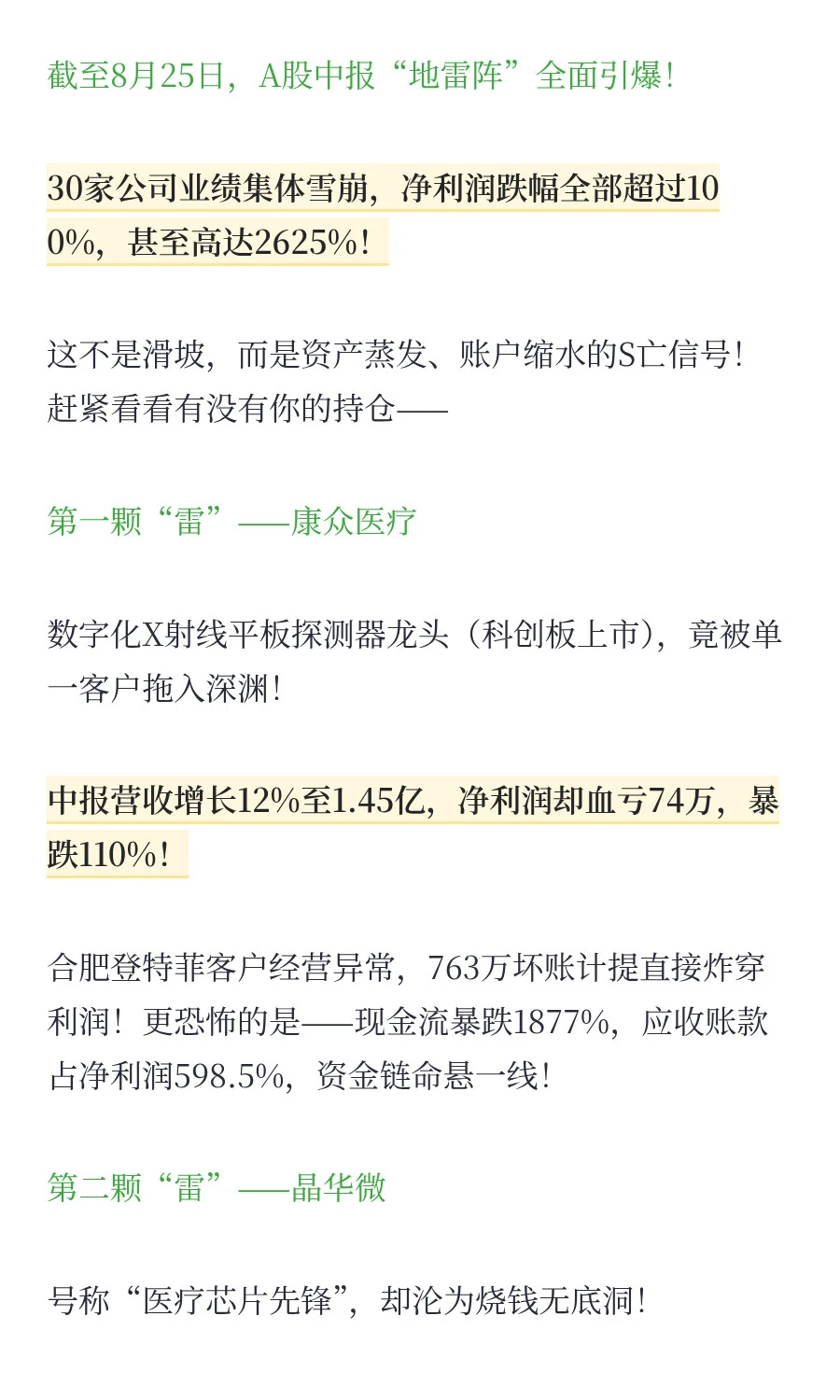 突发大利空！中报利润暴跌2625%，速查持仓