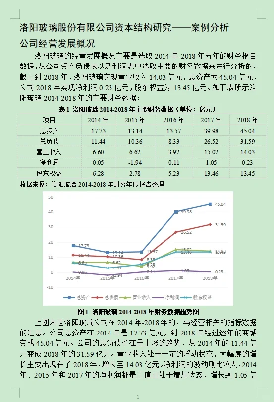 上市公司资本结构研究——案例分析