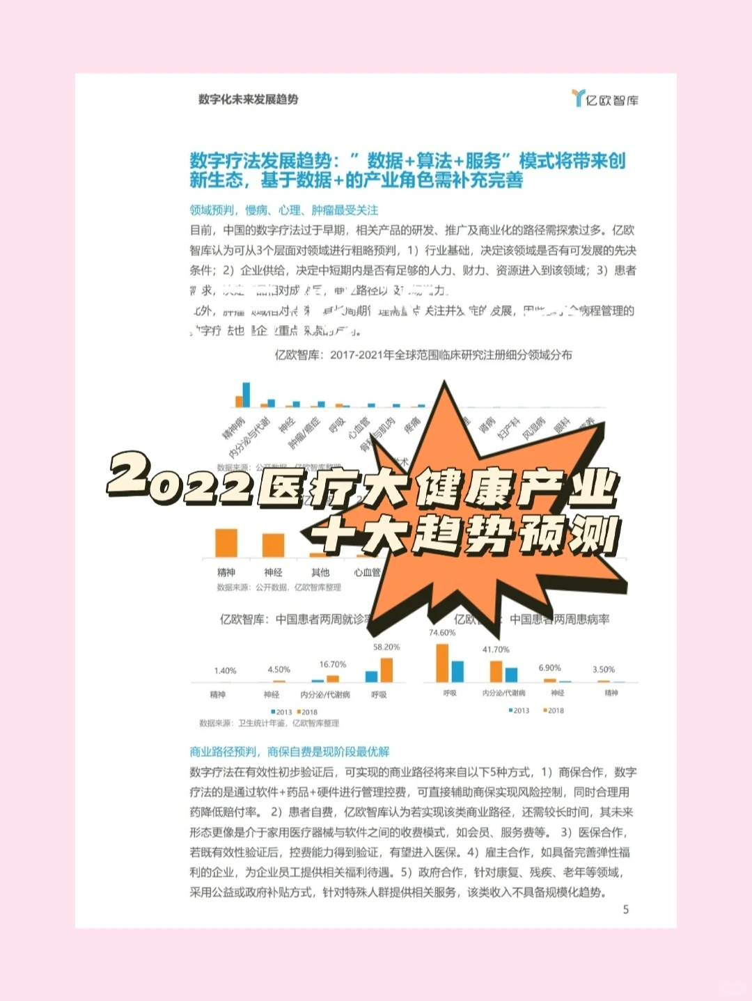 医疗大健康产业十大趋势