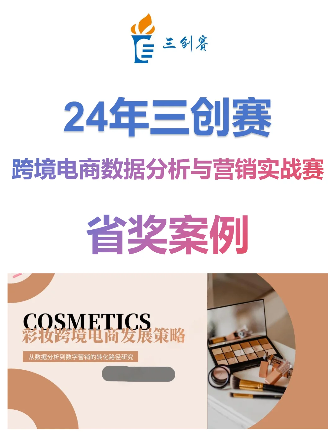 化妆品?25年三创赛跨境电商实战赛国一
