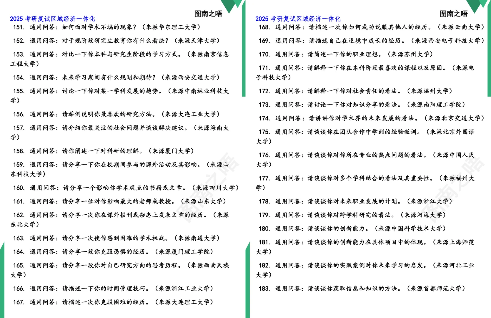 2025考研区域经济一体化复试真题题库参考答案