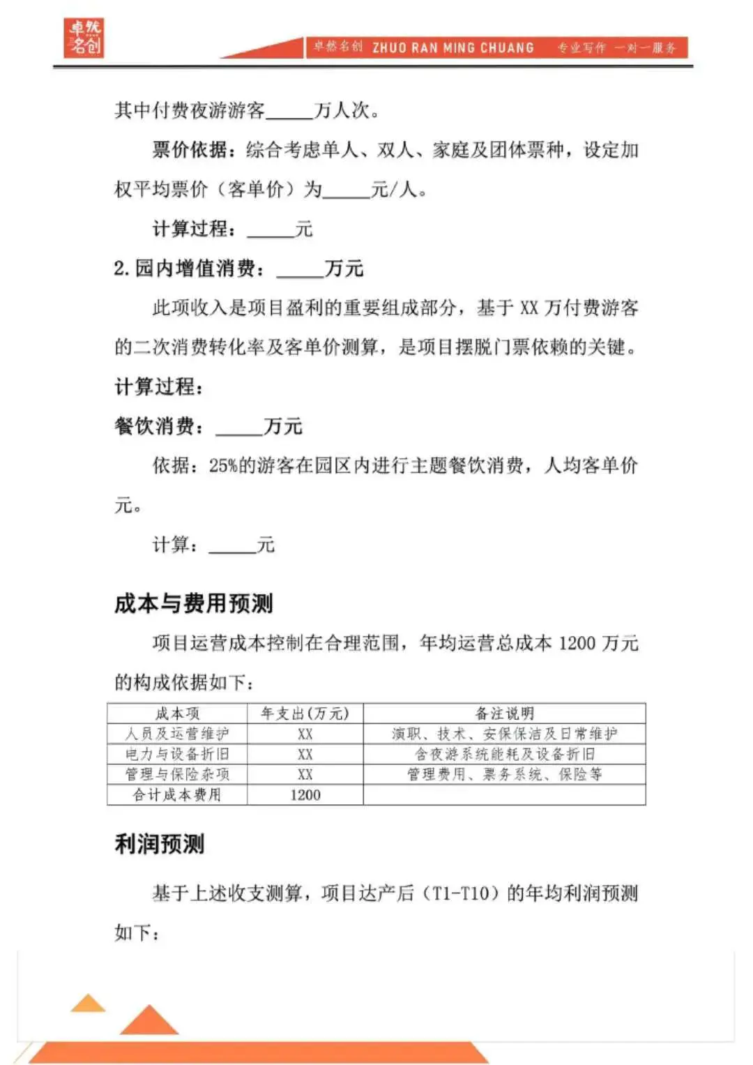 项目投入与收益分析（完整框架分享）
