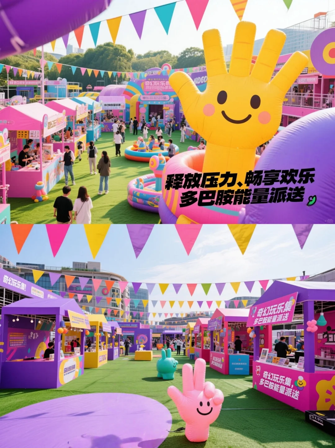 被多巴胺包围的集市·商业美陈设计|案例分享