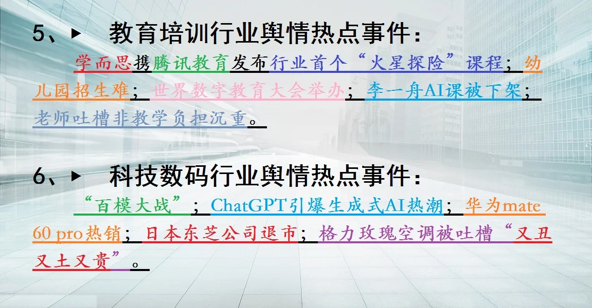 2023年至2024年第一季度消费热点