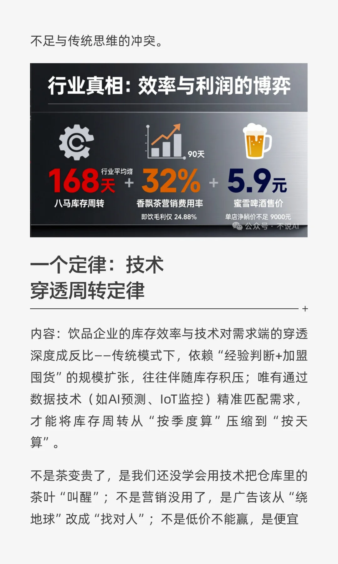 5.9元啤酒 VS 168天库存：技术视角看饮品
