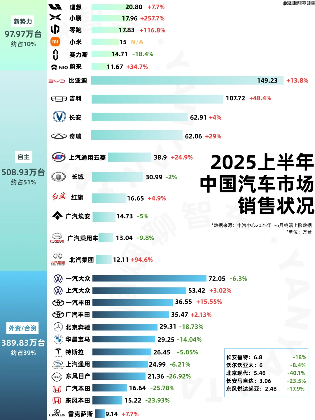 ?2025上半年中国汽车市场战况速览?