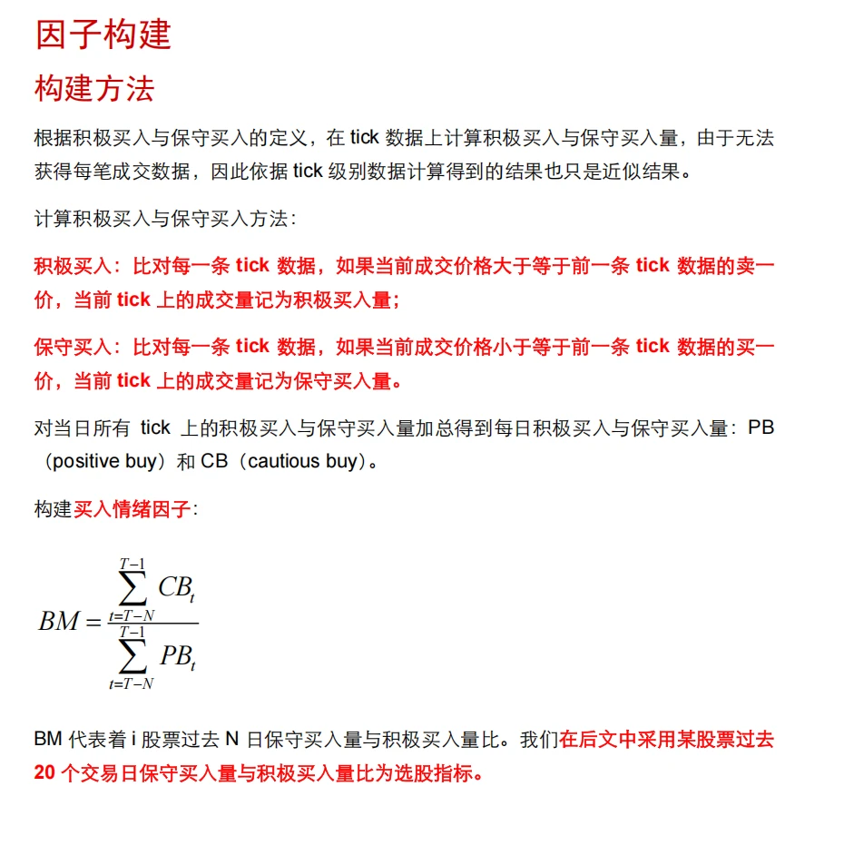 量化多因子研究报告-买入行为构建情绪因子