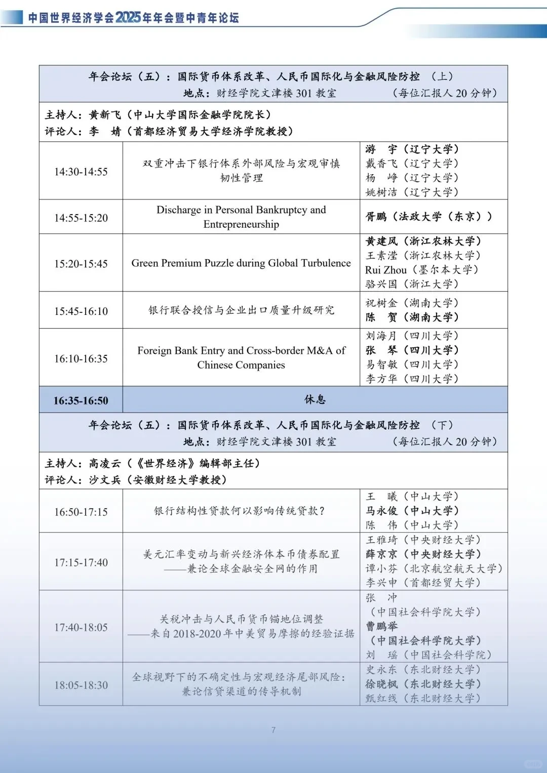 中国世界经济学会2025年会入围论文好多啊!