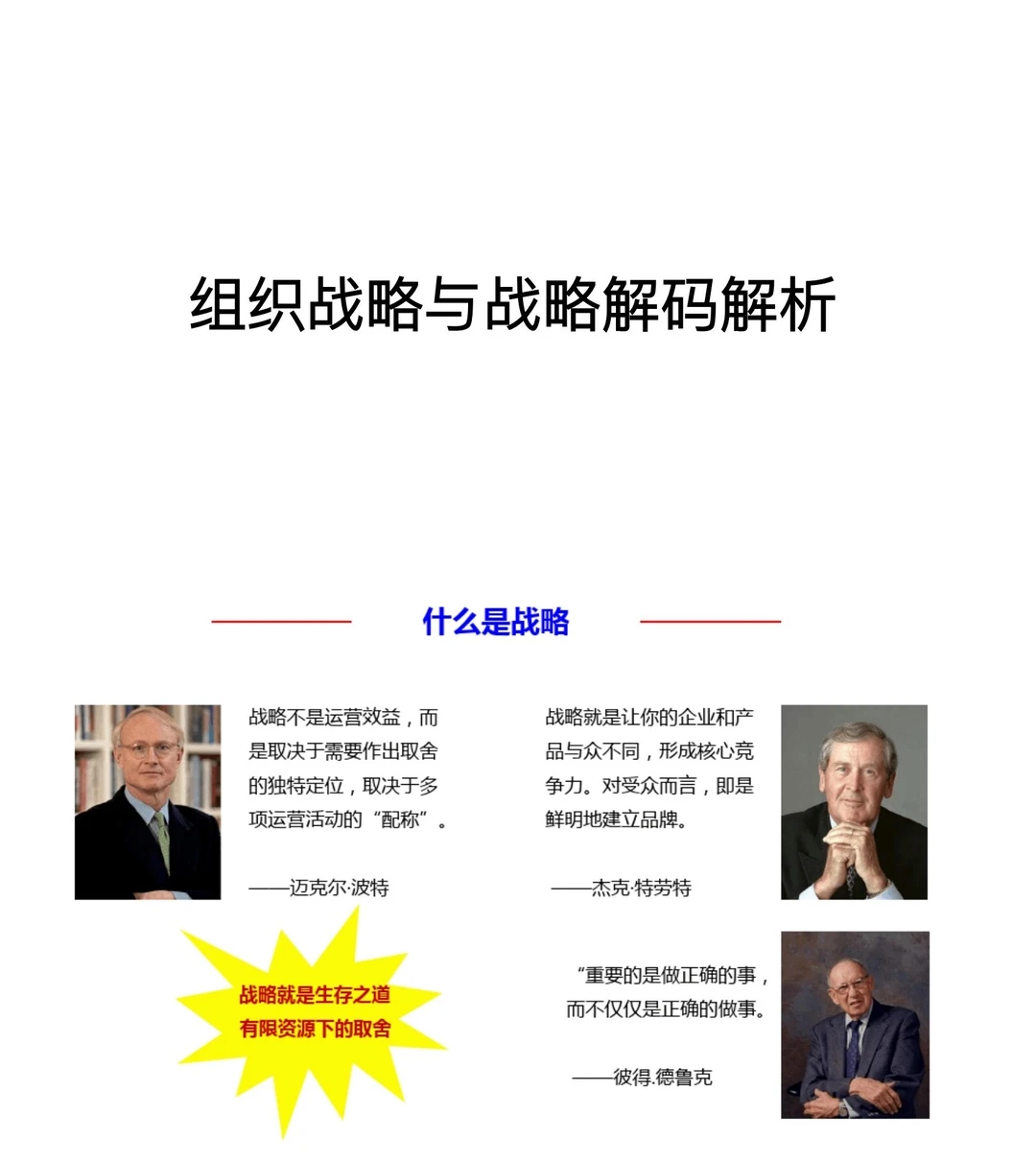 组织战略与战略解码解析，战略规划、战略执行