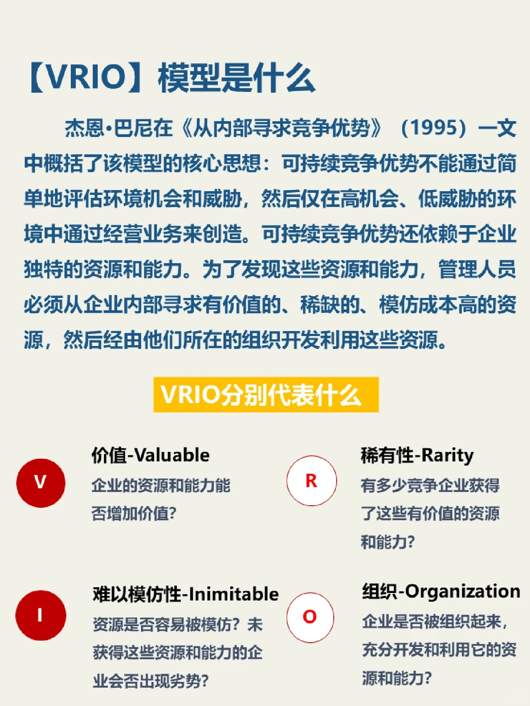 【思维模型】VRIO企业分析模型