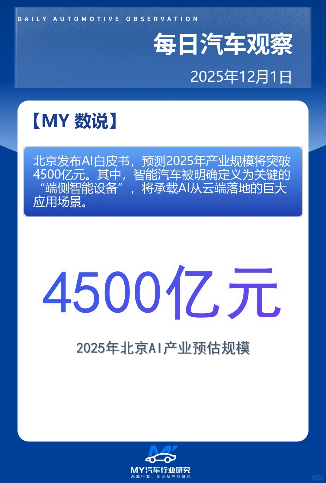 每日汽车观察 2025年12月1日