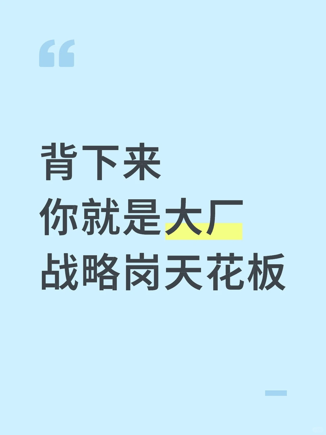 背下来，你就是大厂战略岗天花板