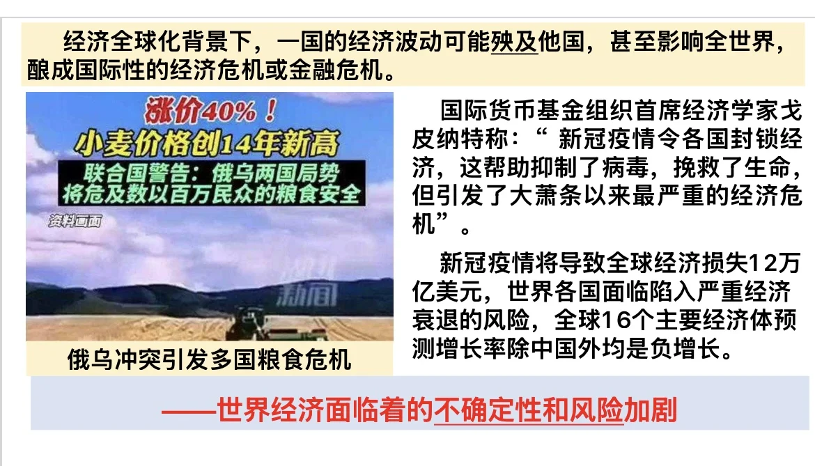 6.2日益开放的世界经济(高中政治选必一)