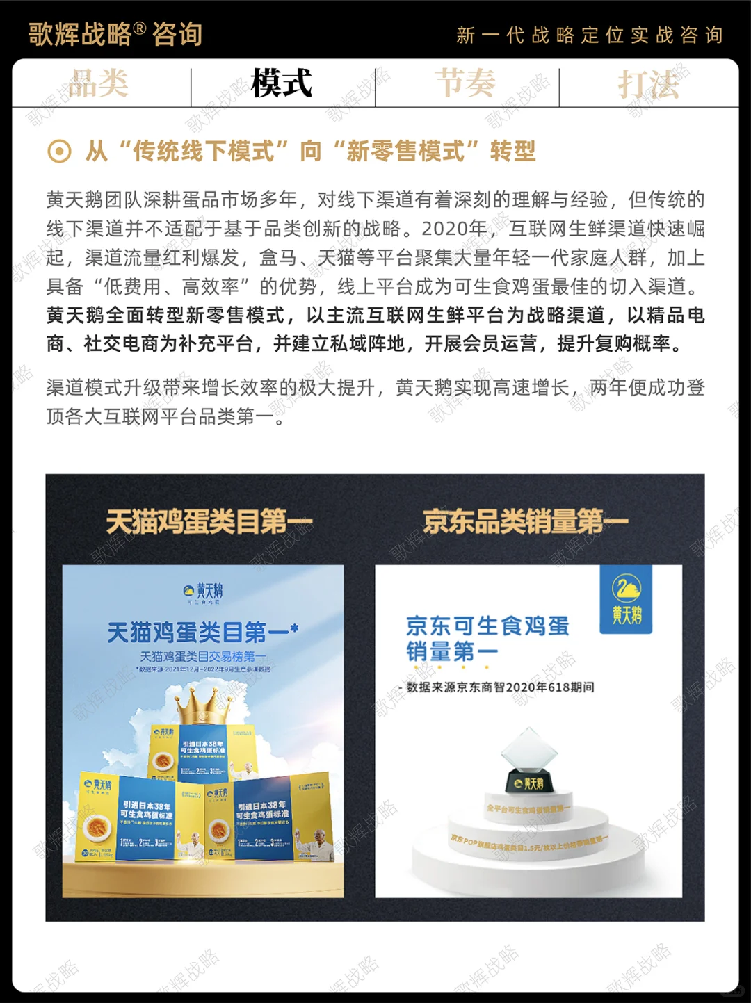 歌辉案例｜黄天鹅如何从0到1成为第一