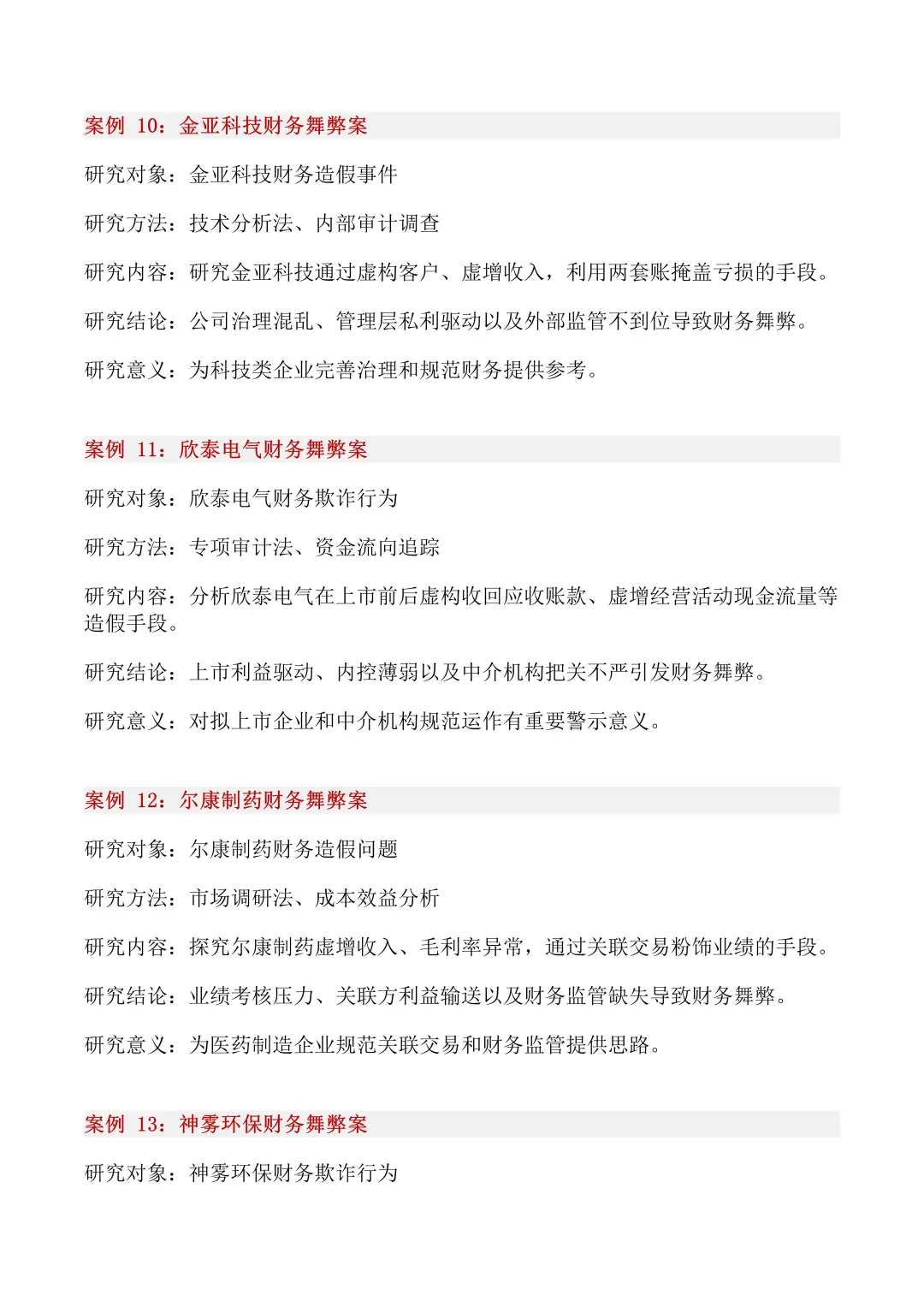40个财务舞弊经典案例，你一定要知道！