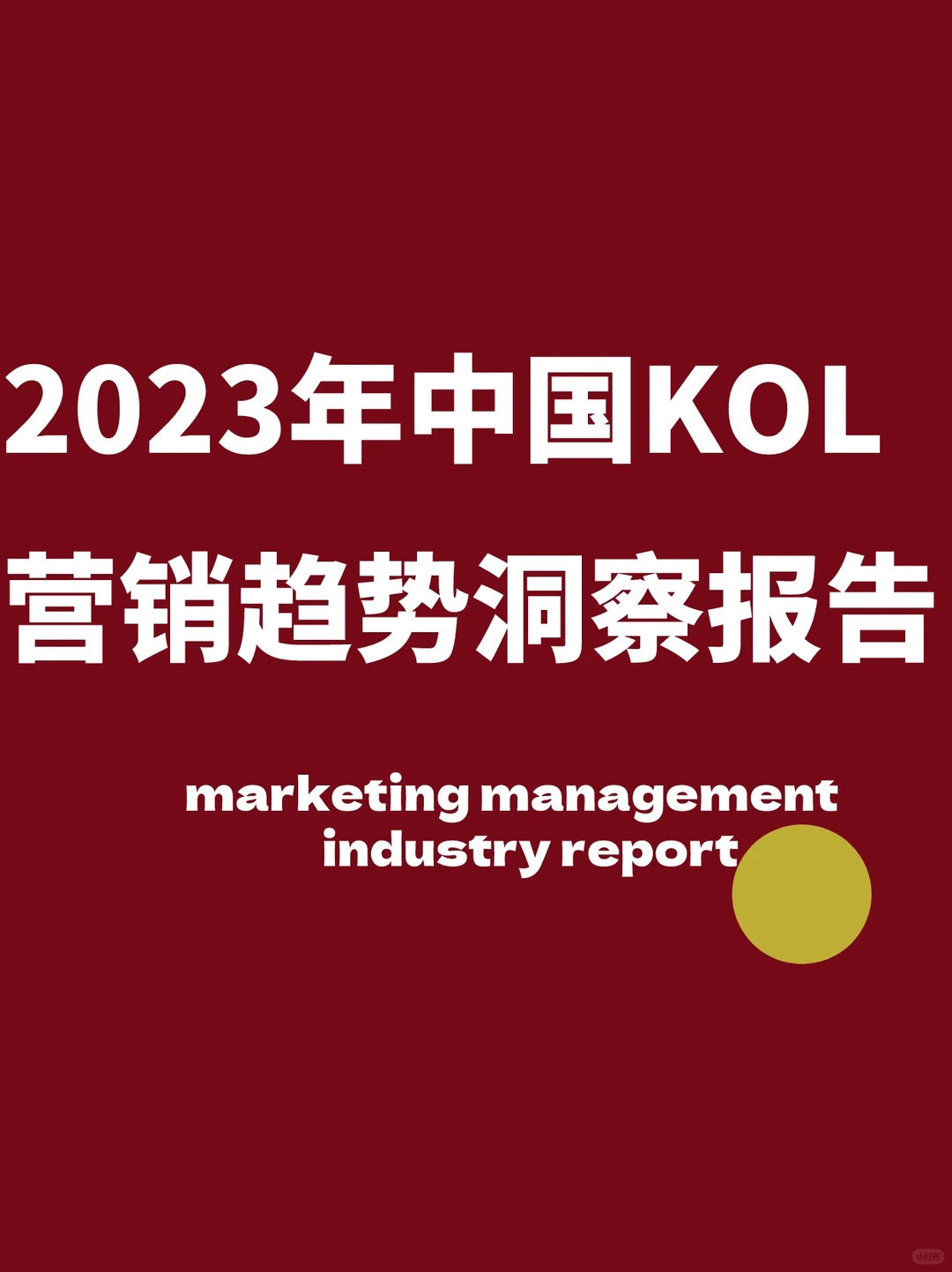 2023年中国KOL营销趋势洞察报告