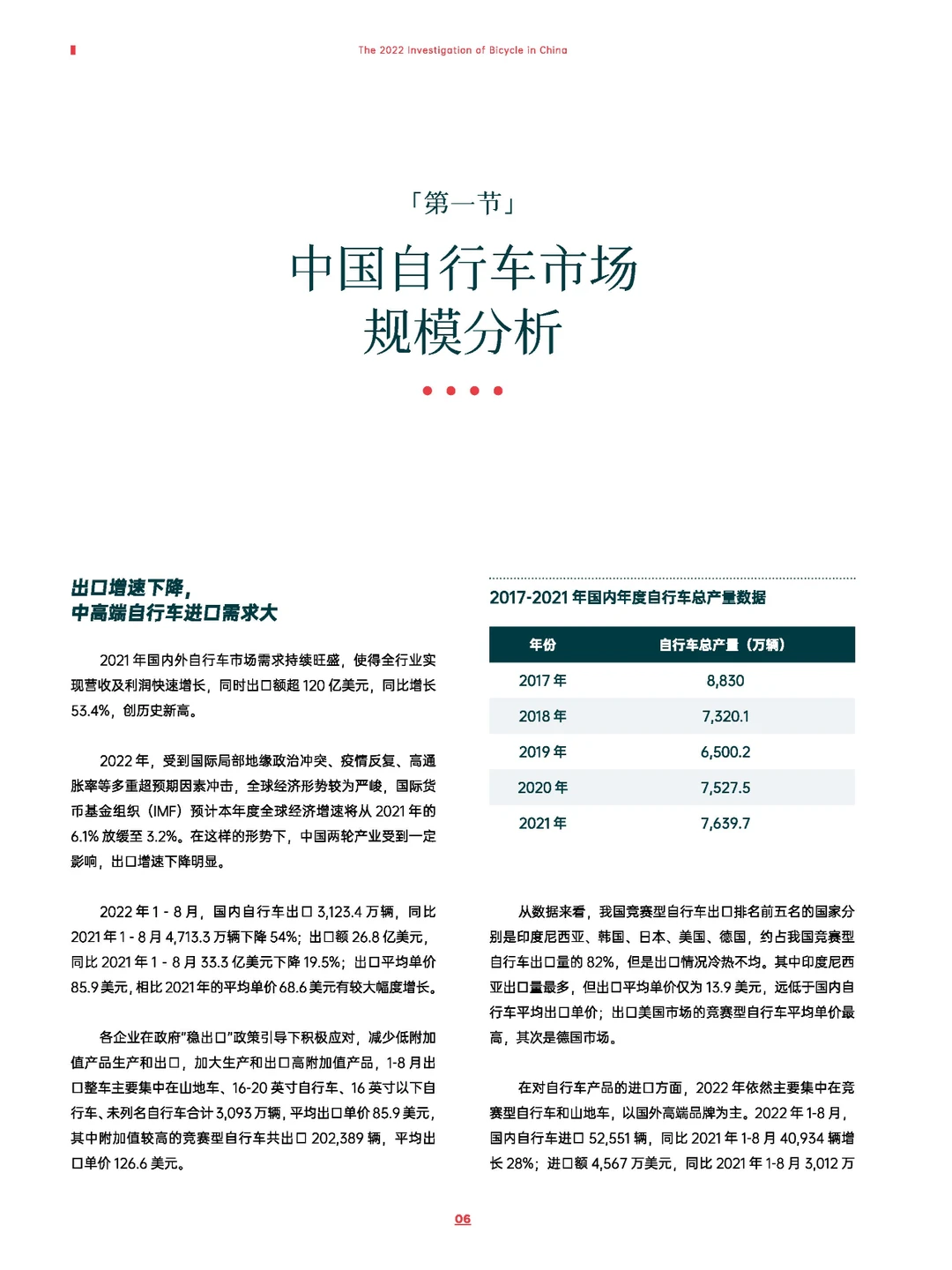 2022年中国自行车行业调查报告-111页