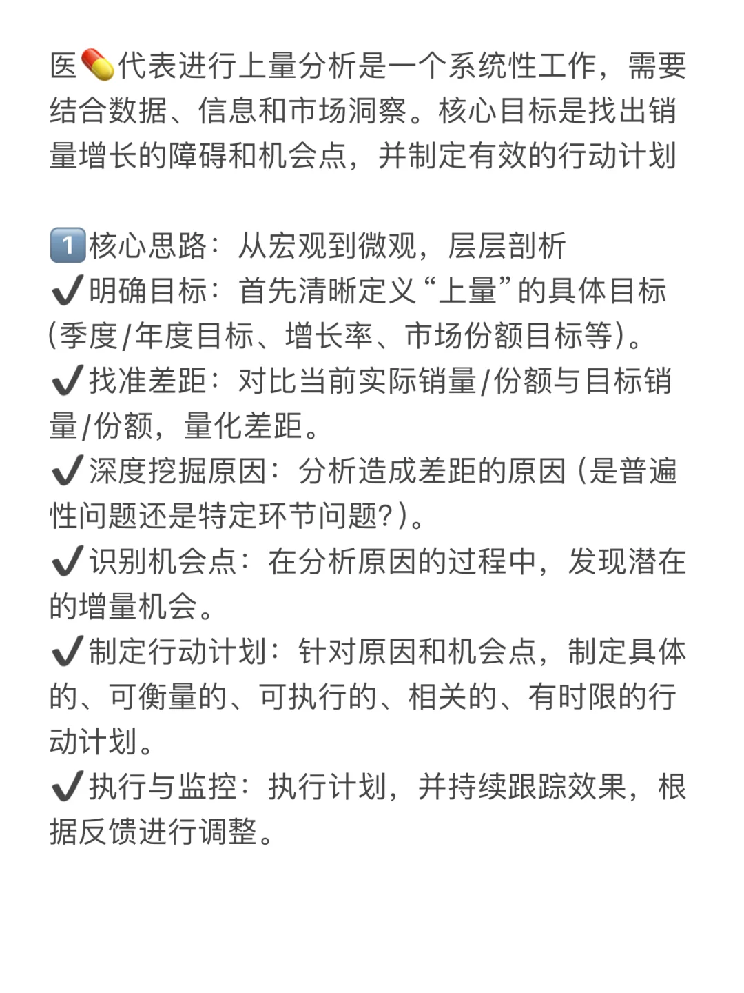 医药代表如何做上量拆解