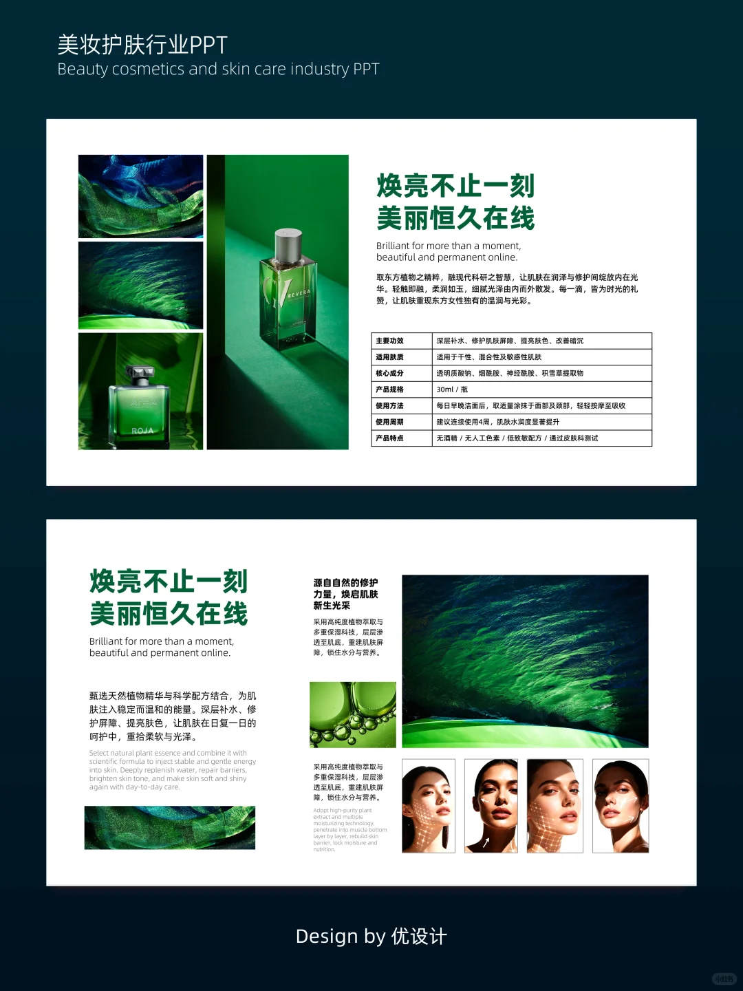 高级感绿色美妆行业PPT(2)