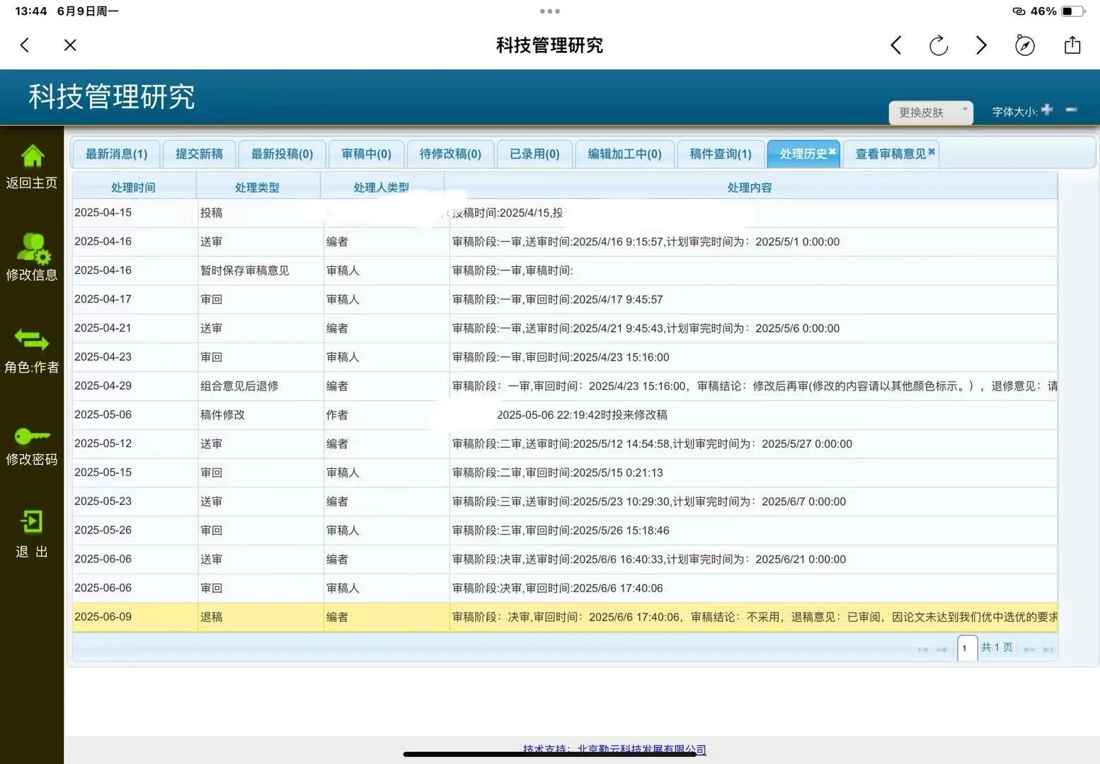 科技管理研究退稿