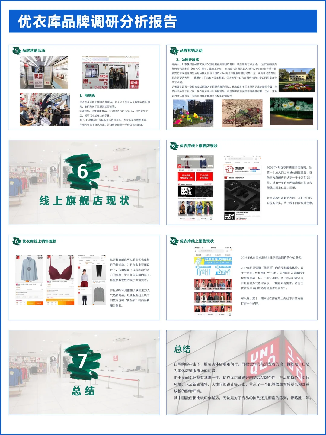 服装品牌优衣库调研报告PPT