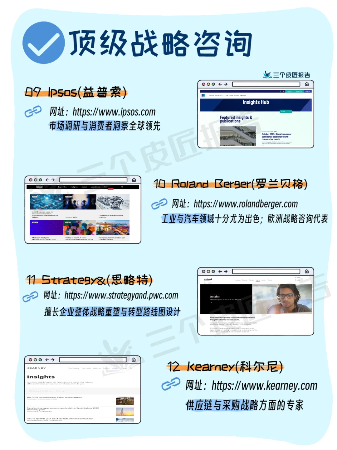 行研必备!22个全球TOP咨询公司&智库大公开