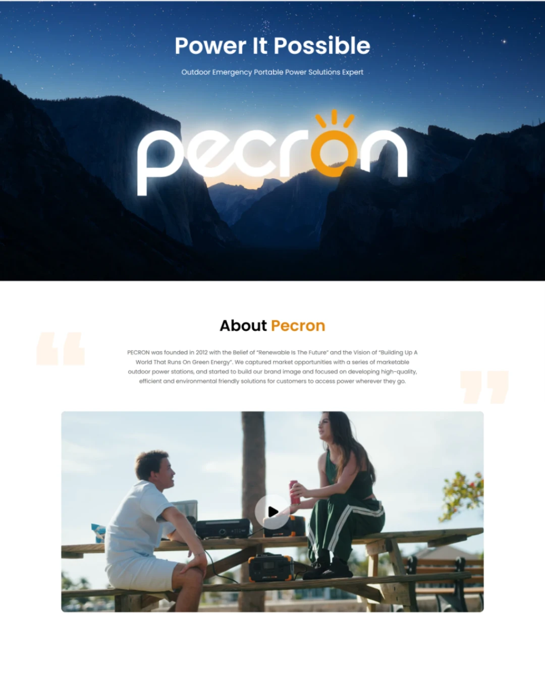 案例分享|Pecron-大容量户外电源工厂品牌站