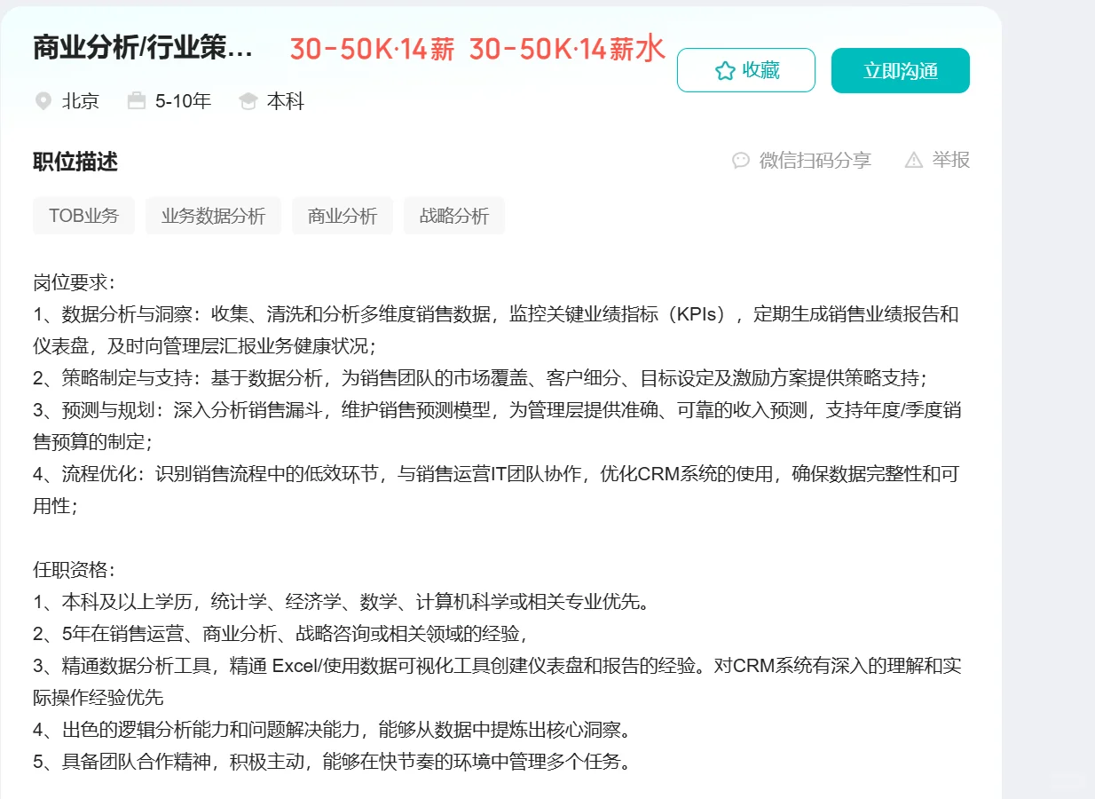 今天看了上百份商业分析简历，这个最好?