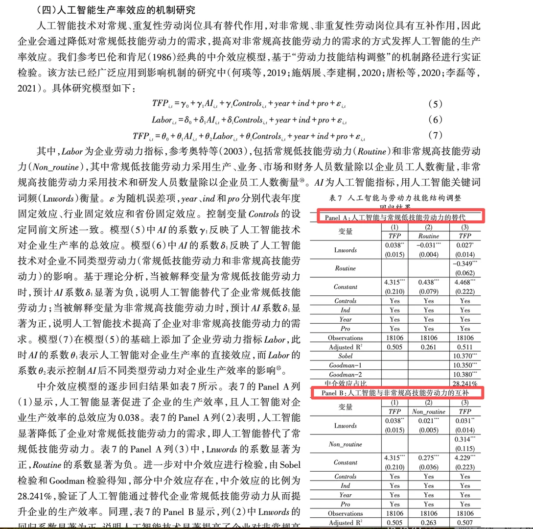 顶刊stata实证新方向-人工智能与生产效率！