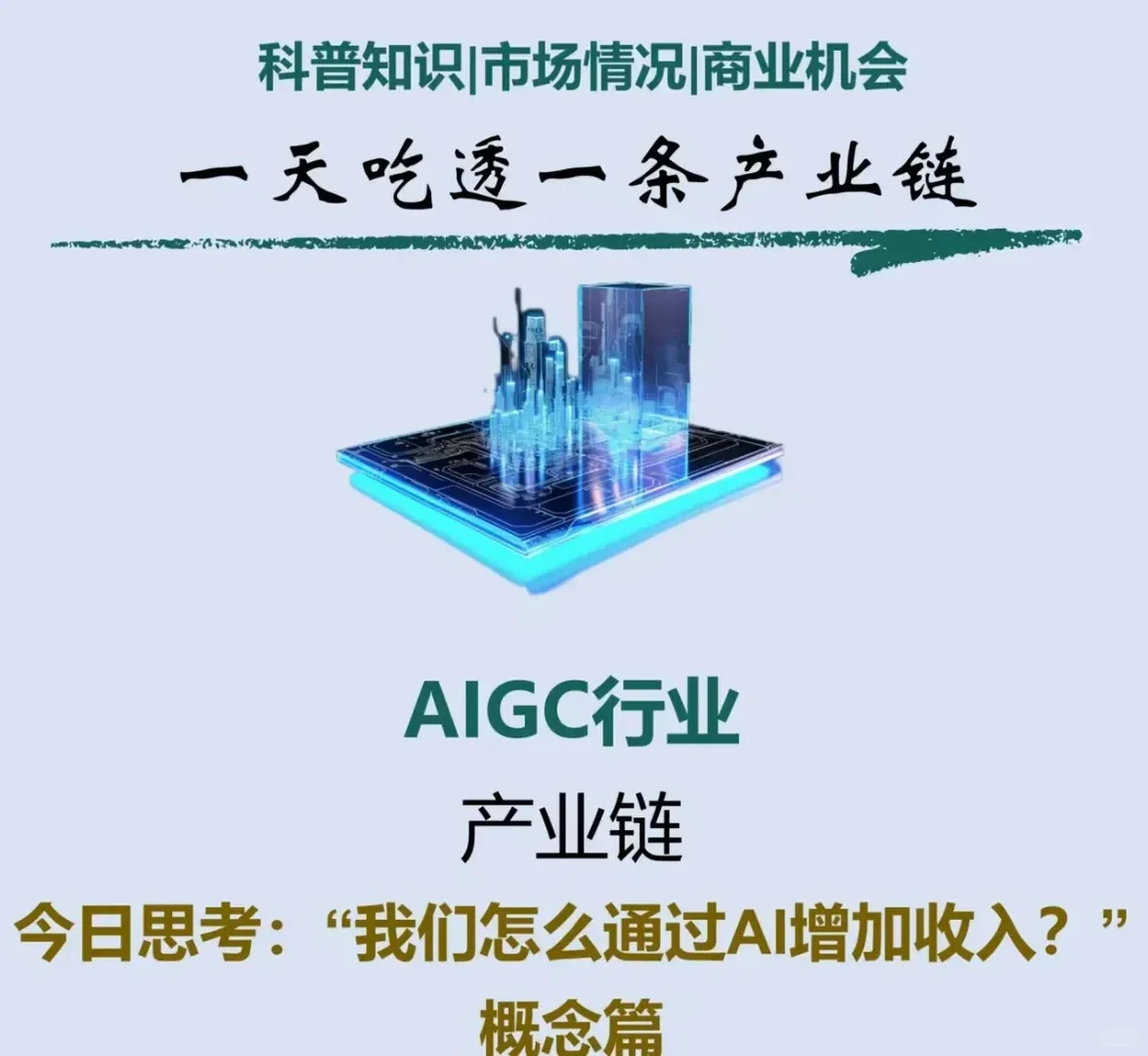 2023年最火的AIGC产业链分析