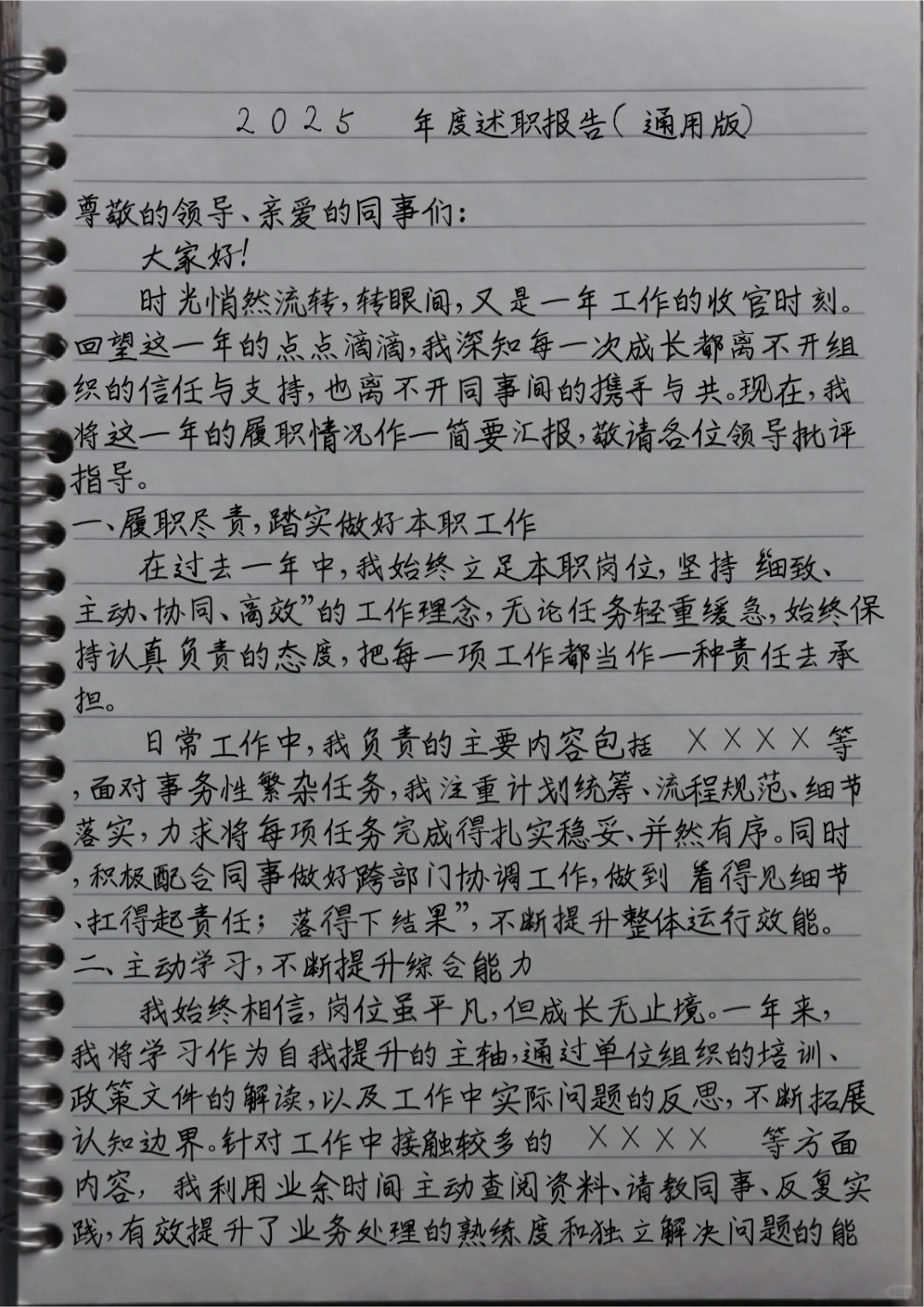 2025年述职报告