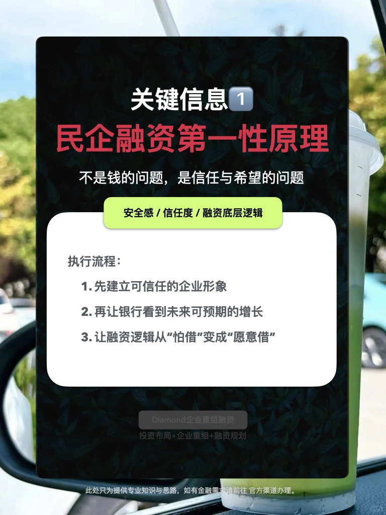 融资=信任+希望