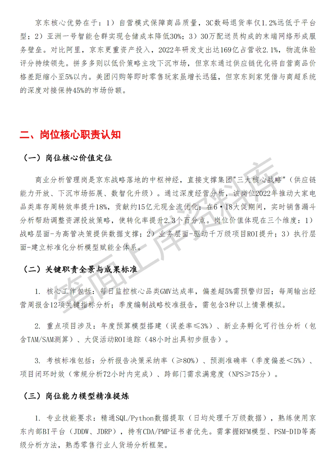京东商业分析管理