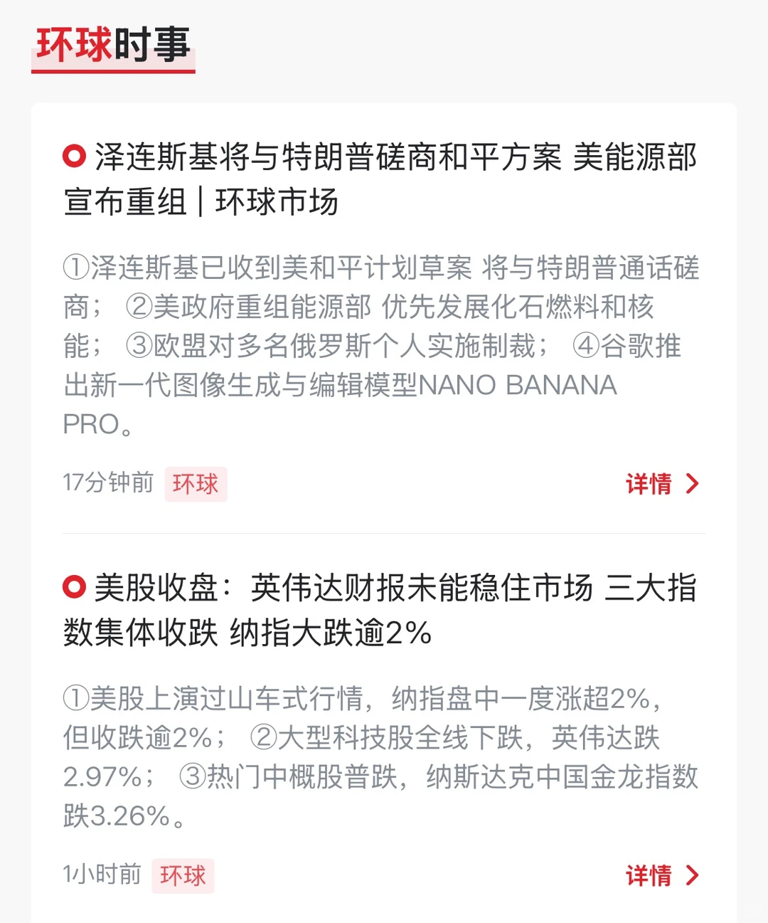 每日财经资讯（11月21日）