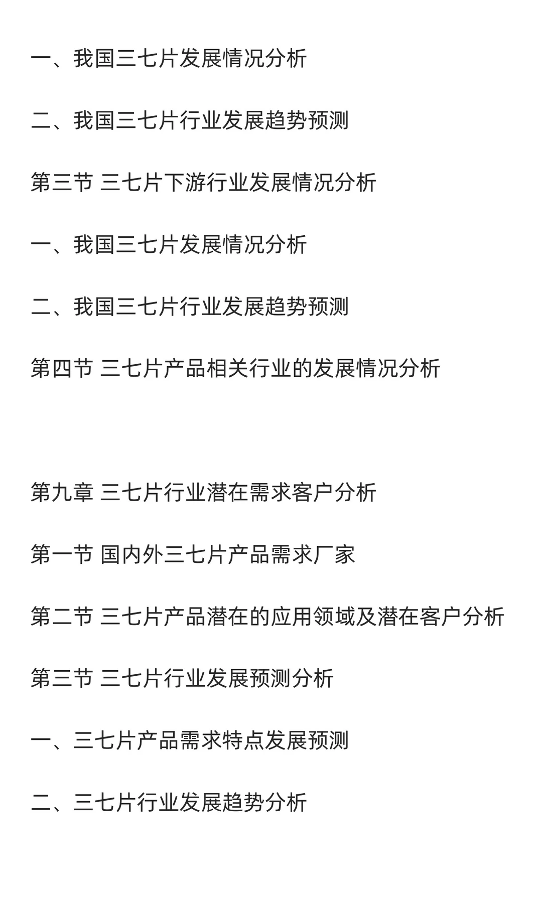 三七片行业市场调研及发展前景分析预测