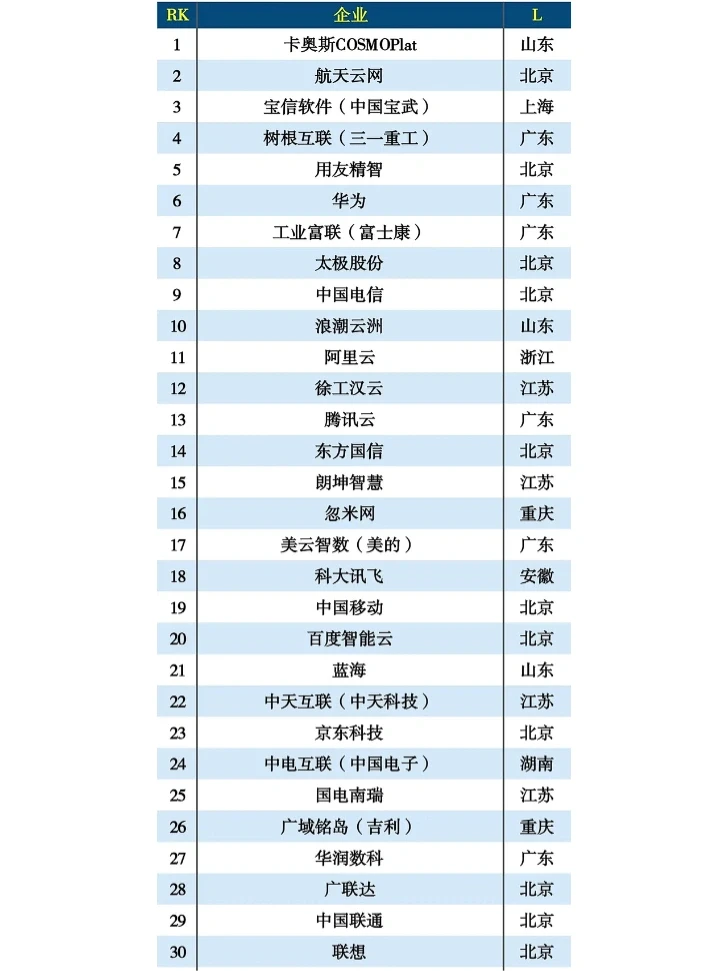 2022工业互联网100强