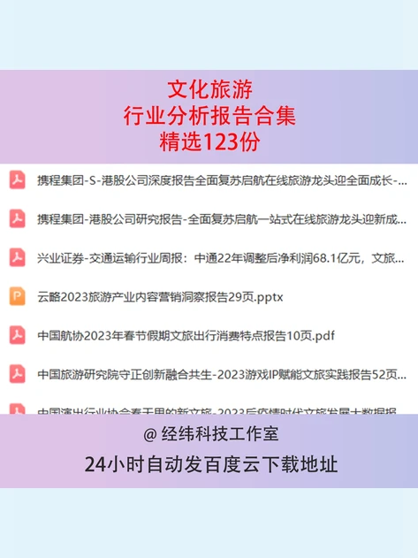 文旅游文创行业研究分析白皮书