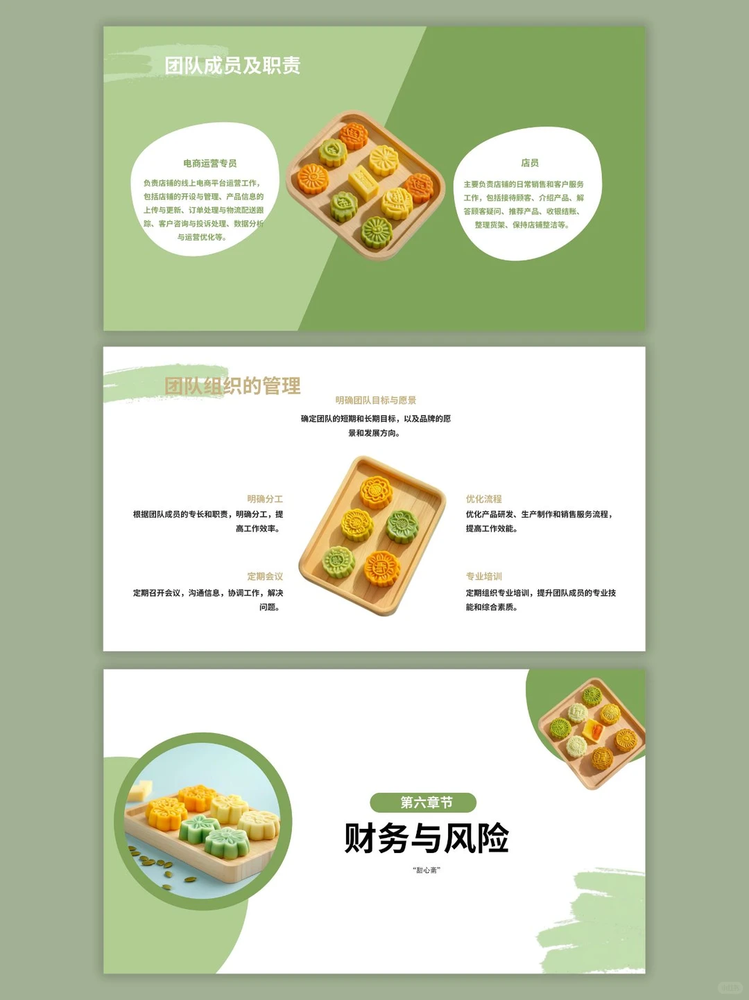 中式糕点创新创业计划书ppt和word