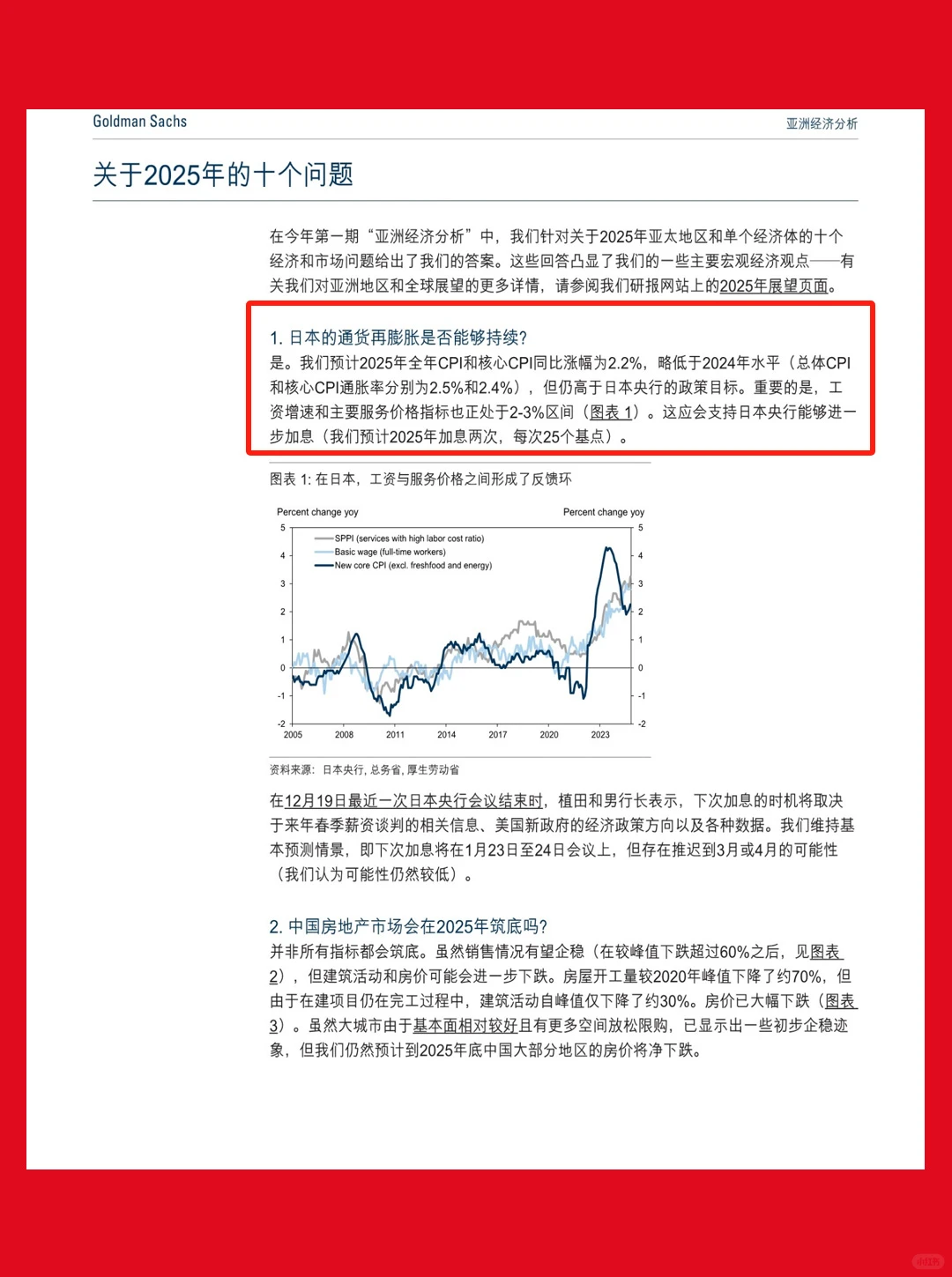 亚洲经济分析：关于2025年的十个问题|14页