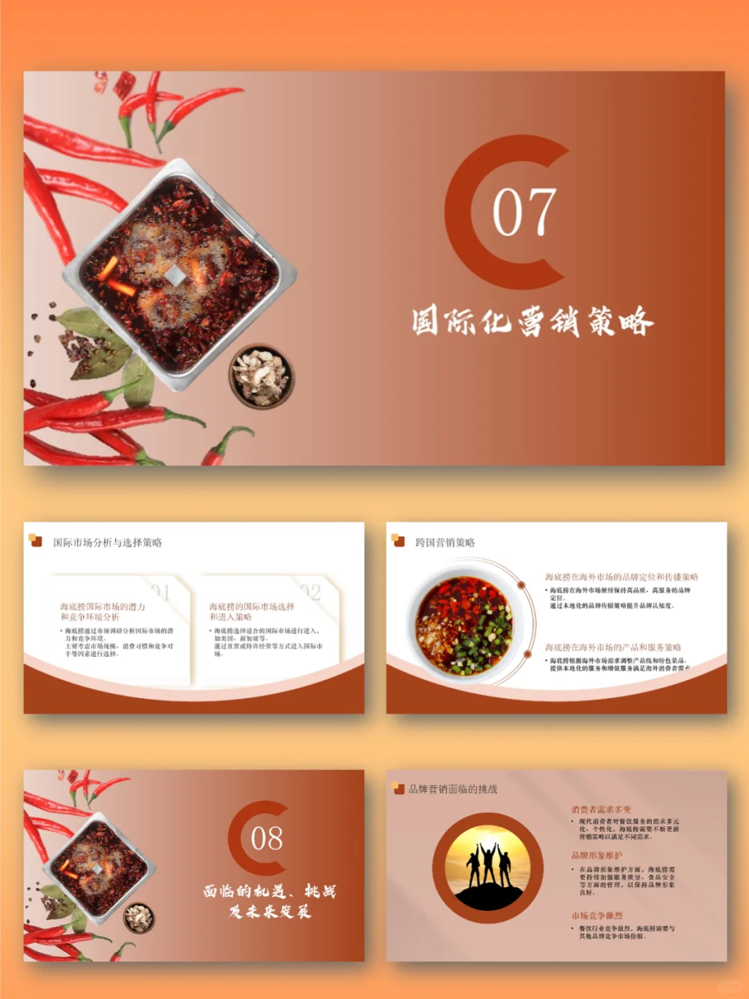 海底捞品牌市场营销策略PPT模板|SWOT分析