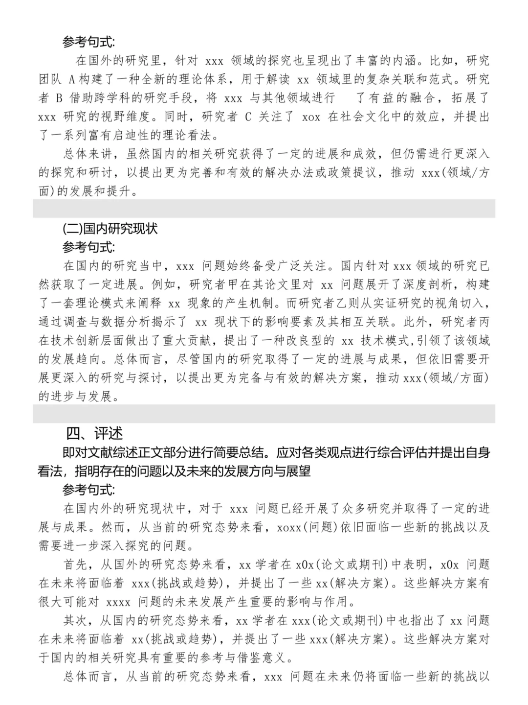 套的文献综述模板，被导师夸了耶?