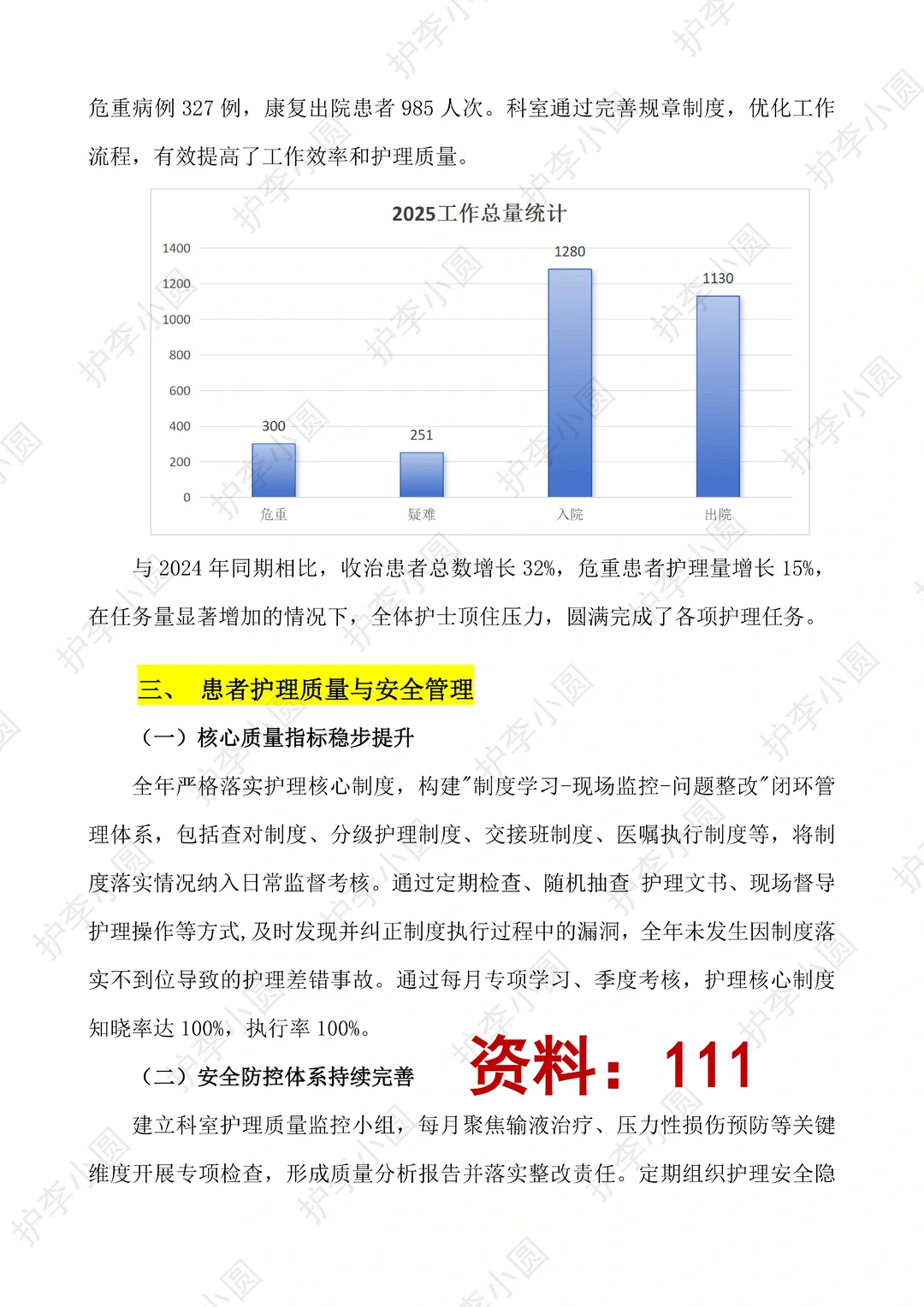 领导超爱的2025护士长年终总结来了！