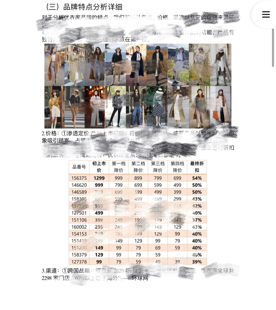 消费者行为学作业（优衣库分析）来啦～