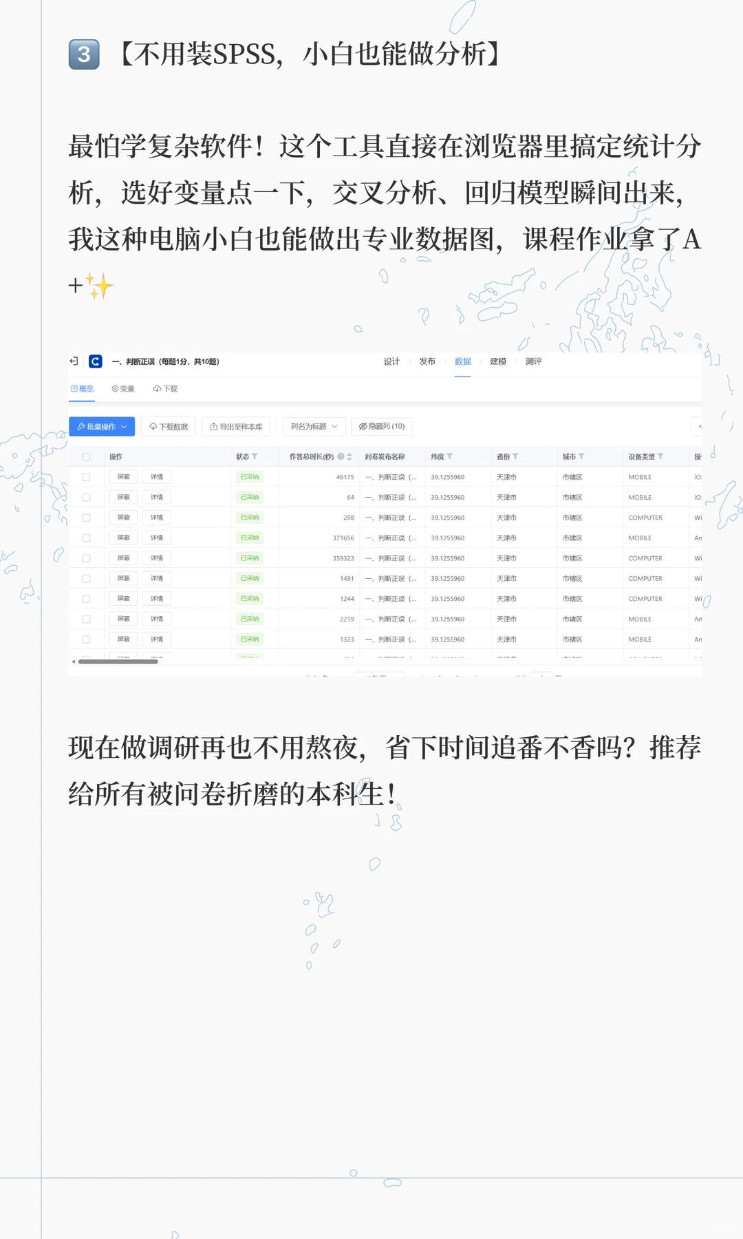 本科生调研救星!从熬夜筛数据到躺平出报告