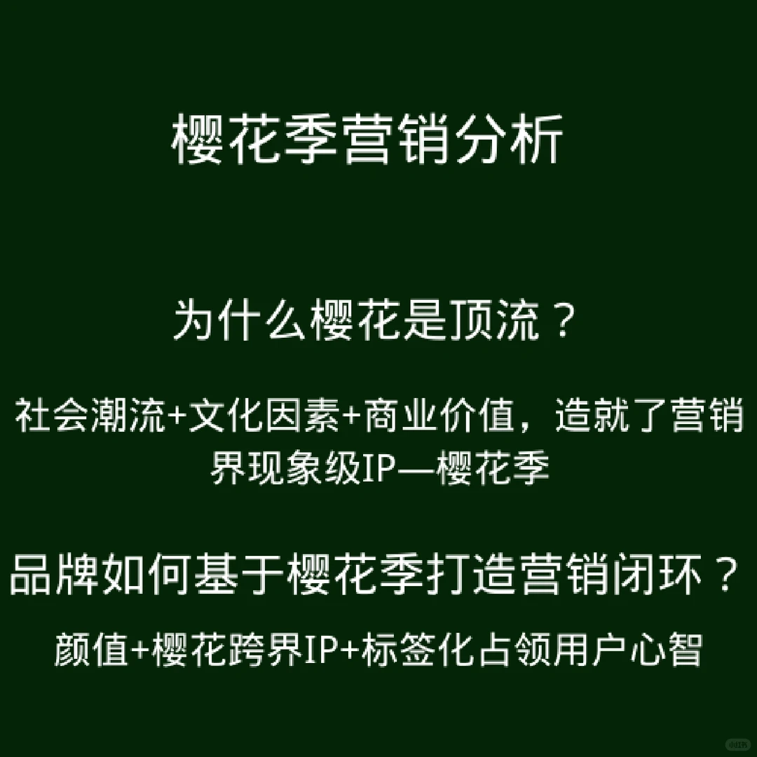 樱花季营销分析?