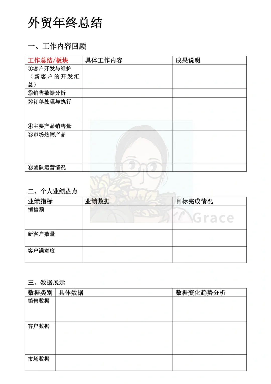 聪明的外贸人，已经准备好年终总结啦～