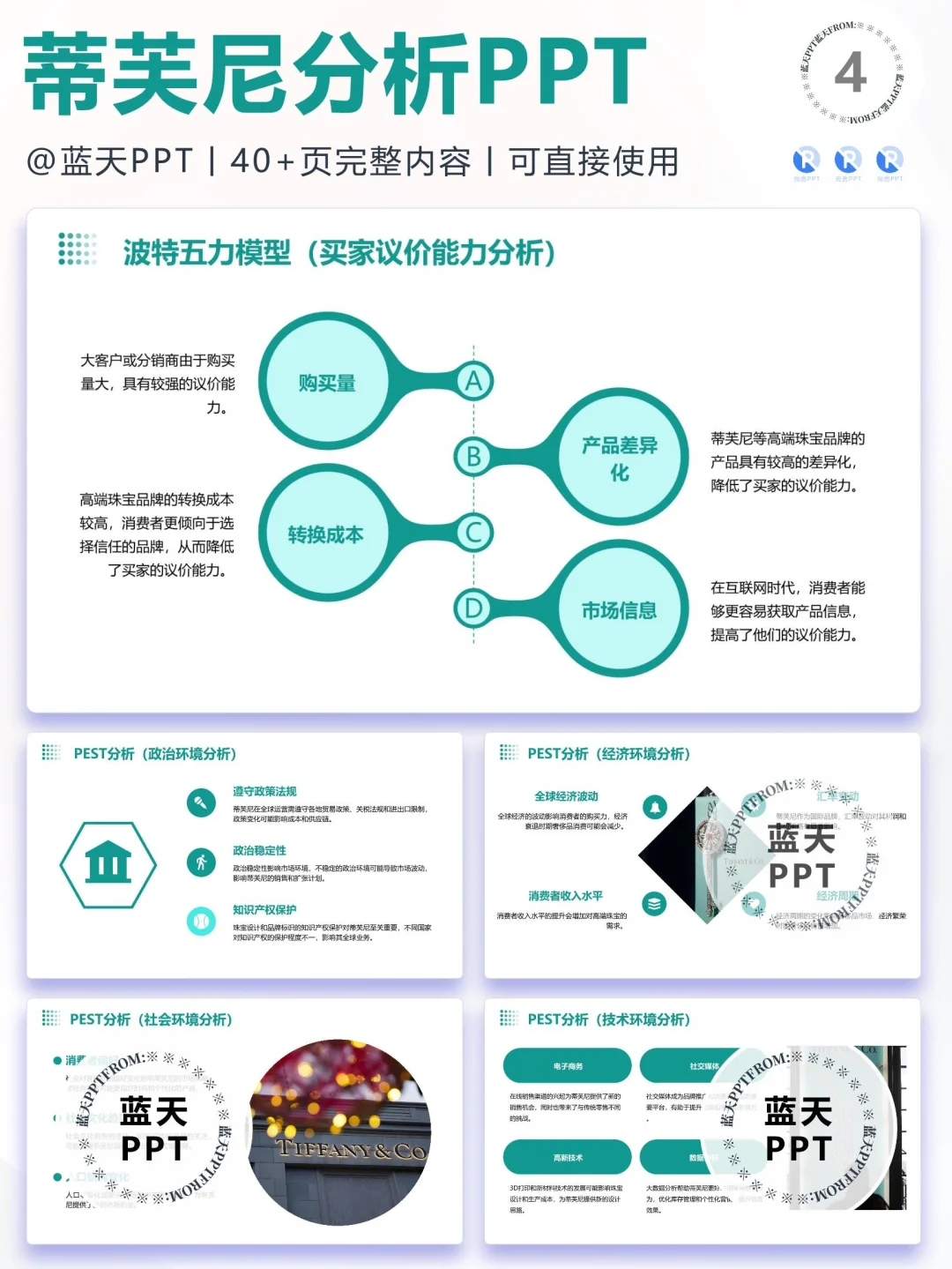 【084】蒂芙尼战略分析营销策略 SWOT PPT